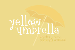 Yellow Umbrella Font: Rustic Charm for Editorial Design